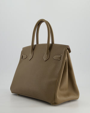 Hermès Birkin 30 Retourne Bag in Etoupe Epsom Leather with Gold Hardware