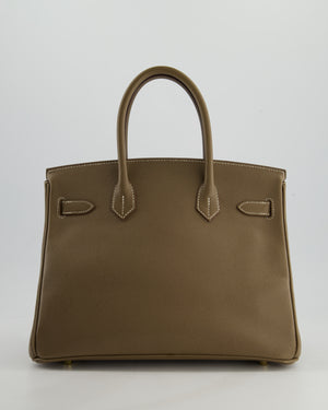 Hermès Birkin 30 Retourne Bag in Etoupe Epsom Leather with Gold Hardware
