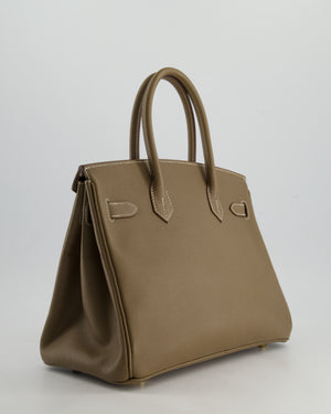 Hermès Birkin 30 Retourne Bag in Etoupe Epsom Leather with Gold Hardware