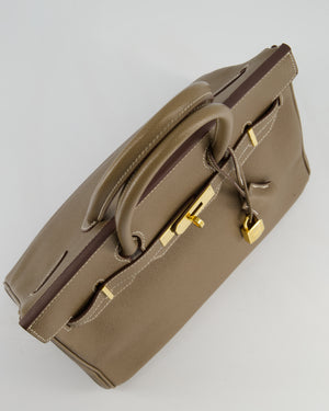 Hermès Birkin 30 Retourne Bag in Etoupe Epsom Leather with Gold Hardware