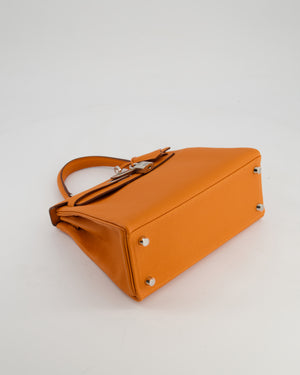 Hermès Kelly 25 Retourne Bag in Orange Togo Leather with Palladium Hardware