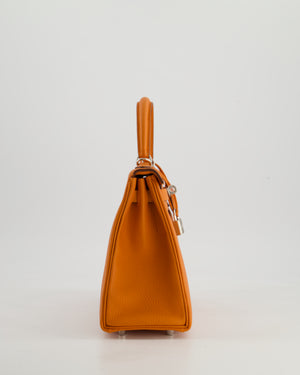 Hermès Kelly 25 Retourne Bag in Orange Togo Leather with Palladium Hardware