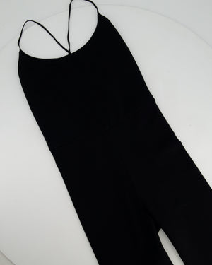 Valentino Black Spandex Spaghetti Strap Full Leg Bodysuit Size XS (UK 4)
