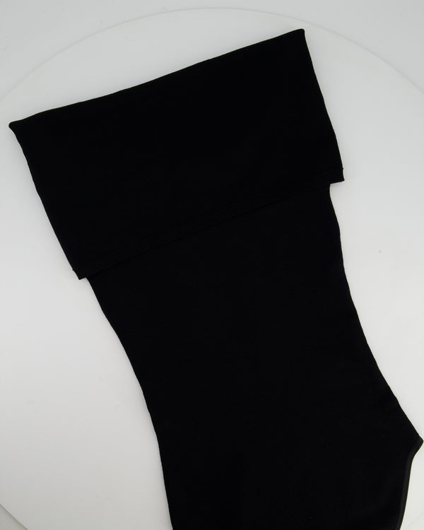 Alaïa Black Off-Shoulder Knit Bodysuit Size IT 38 (UK 6) RRP £750