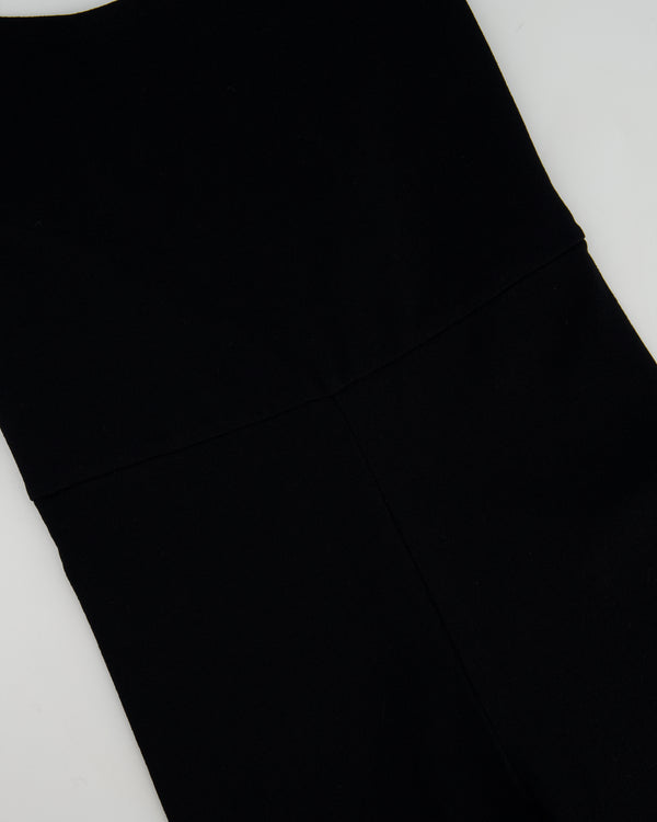 Valentino Black Spandex Spaghetti Strap Full Leg Bodysuit Size XS (UK 4)