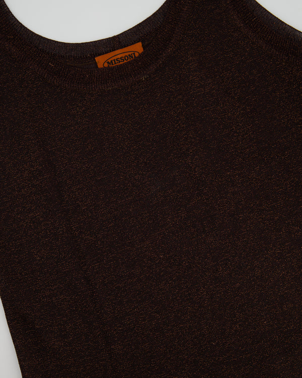 Missoni Metallic Brown Sleeveless Top Size IT 38/40 (UK 6/8)