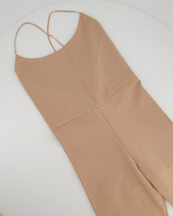 Valentino Light Pink Spandex Spaghetti Strap Full Leg Bodysuit Size XS (UK 4)