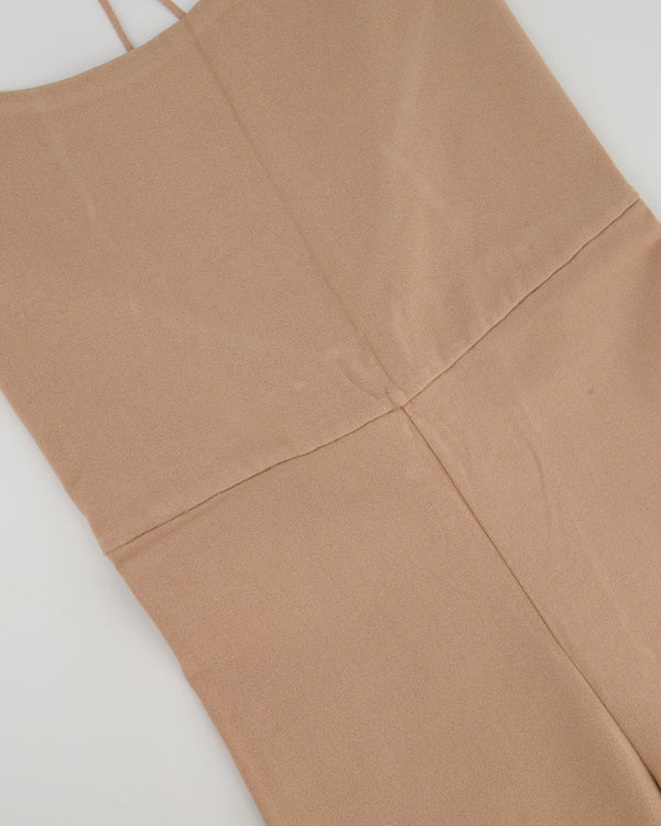 Valentino Light Pink Spandex Spaghetti Strap Full Leg Bodysuit Size XS (UK 4)