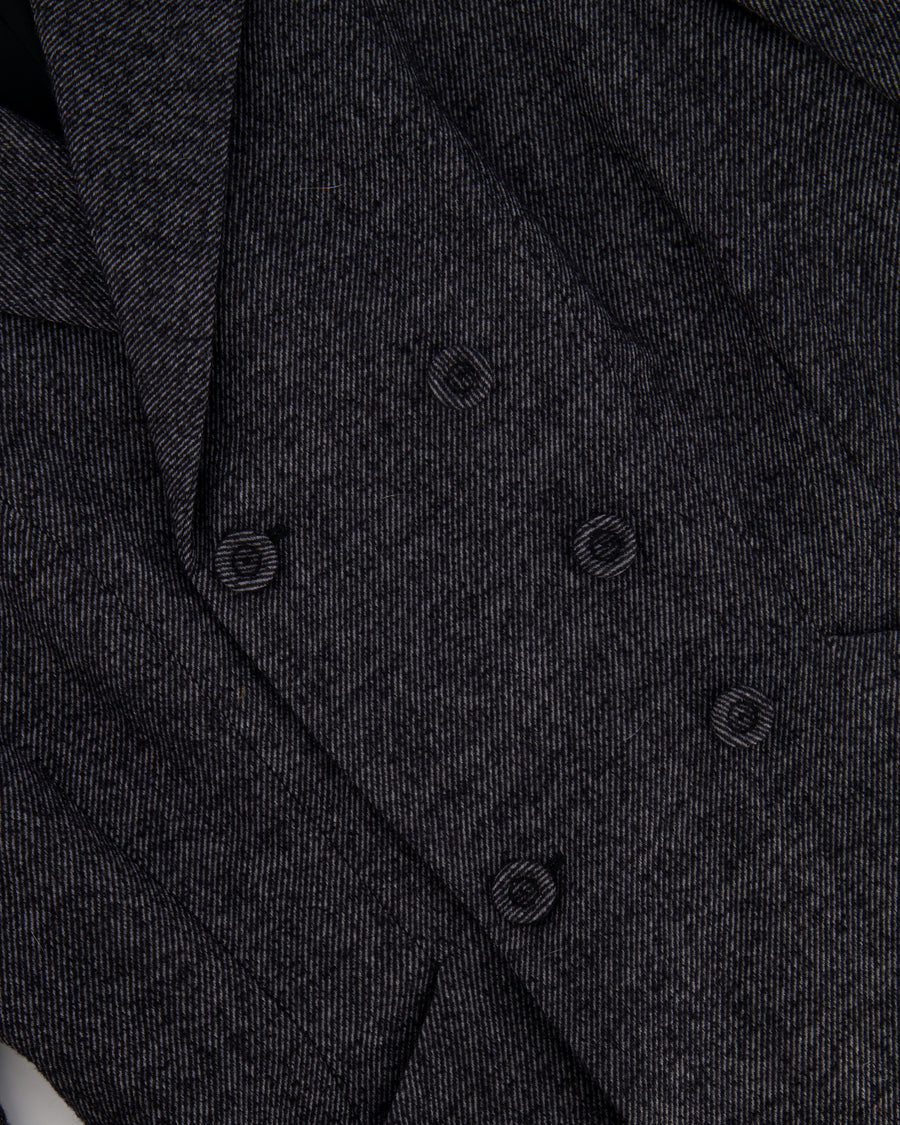 Christian Dior Grey Wool Double Breasted Jacket with Pockets Size FR 44 (UK 16)