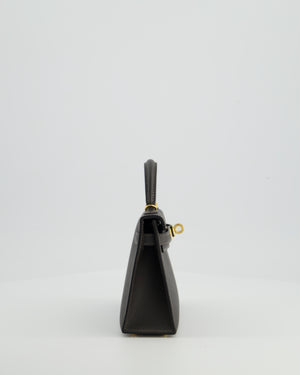 *HOT COLOUR* Hermès Mini Kelly II 20 Bag in Graphite Epsom Leather with Gold Hardware