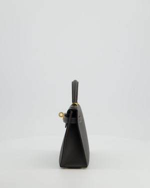 *HOT COLOUR* Hermès Mini Kelly II 20 Bag in Graphite Epsom Leather with Gold Hardware