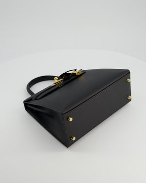 Hermès Kelly 25 Sellier Bag in Noir Epsom Leather with Gold Hardware
