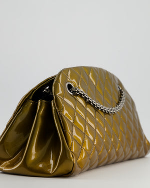 Chanel Bronze Patent Mademoiselle Shoulder Bag With Antique Gold Hardware