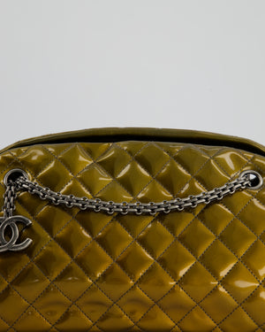Chanel Bronze Patent Mademoiselle Shoulder Bag With Antique Gold Hardware