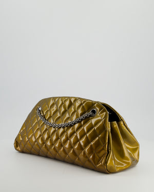 Chanel Bronze Patent Mademoiselle Shoulder Bag With Antique Gold Hardware