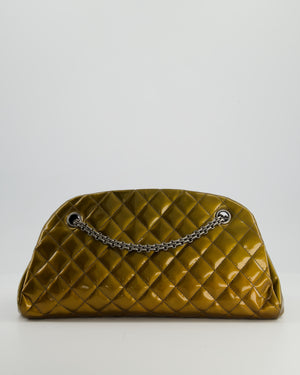 Chanel Bronze Patent Mademoiselle Shoulder Bag With Antique Gold Hardware