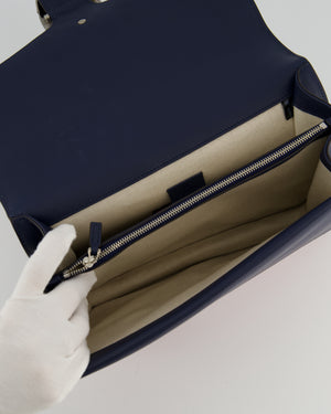 Gucci Red, Cream & Navy Dionysus Large Bag with Silver Hardware & Embellished Bee Detail