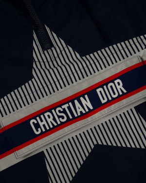 Christian Dior Hooded Dioralps Anorak in Navy with Dior Logo and Star Size XS (UK 6)