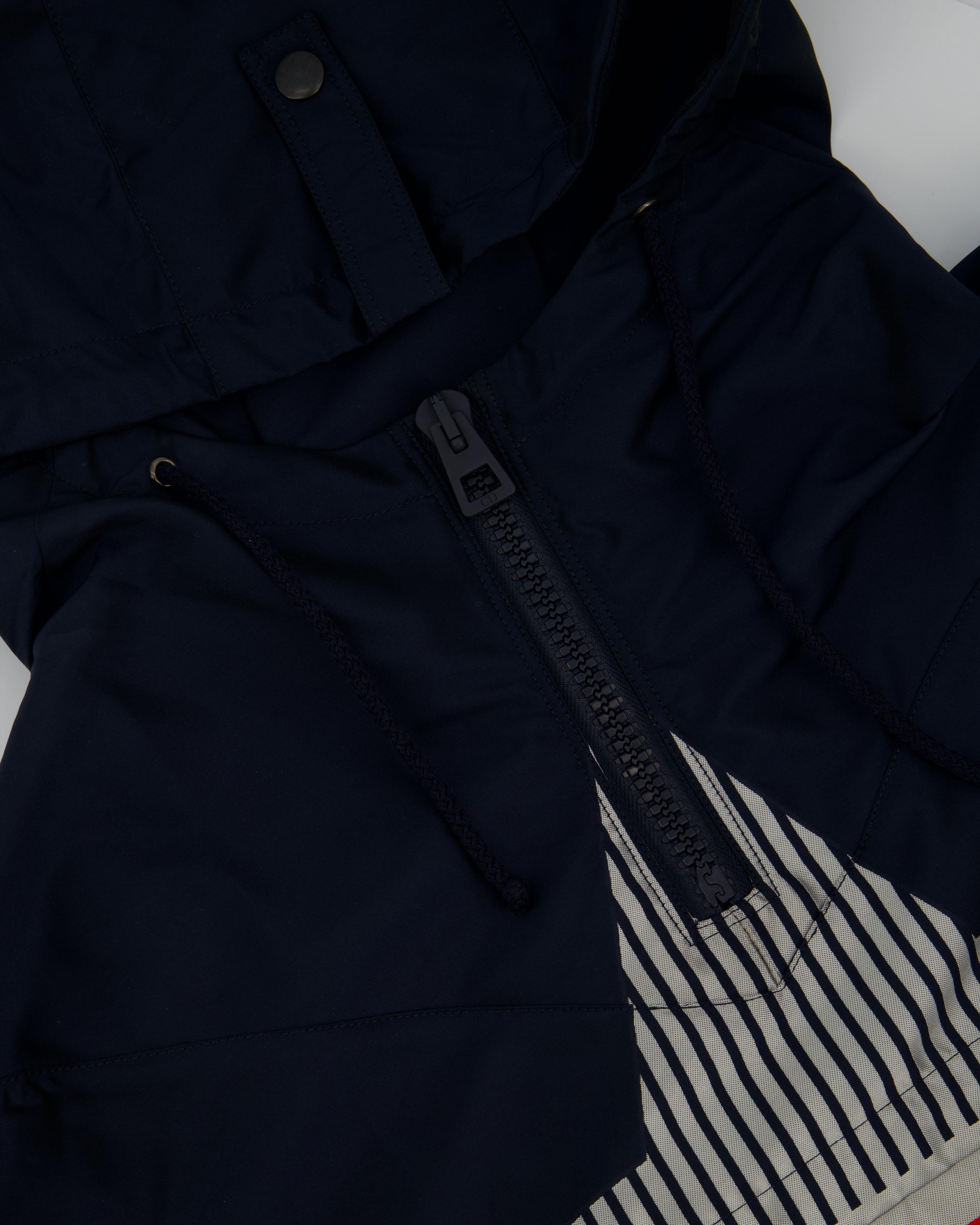 Christian Dior Hooded Dioralps Anorak in Navy with Dior Logo and