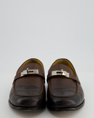 Hermès Menswear Destin Loafer in Noisette Goatskin Leather Size EU 45