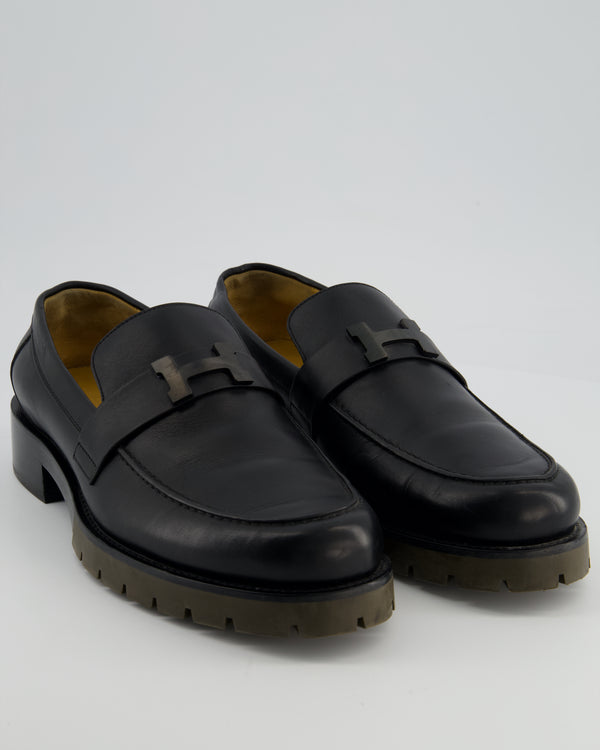 Hermès Menswear Black Gregoire Loafer Size EU 45