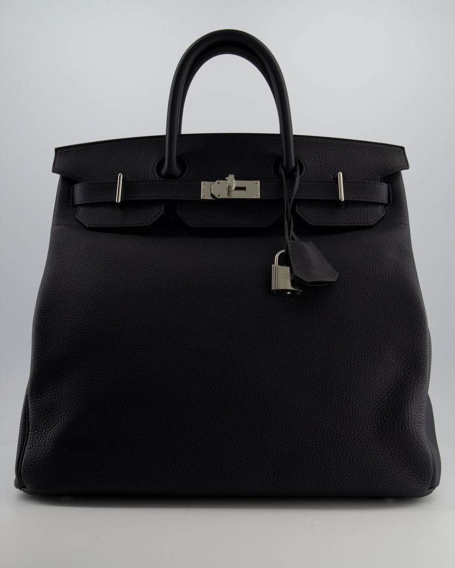 Hermès Haut à Courroies HAC 40 Bag in Caban Togo Leather with Palladium Hardware