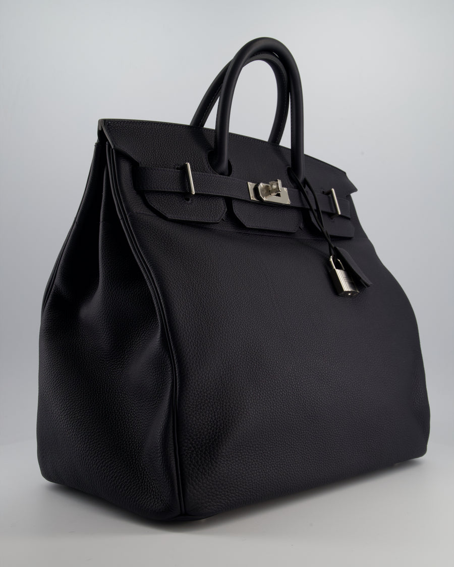 Hermès Haut à Courroies HAC 40 Bag in Caban Togo Leather with Palladium Hardware