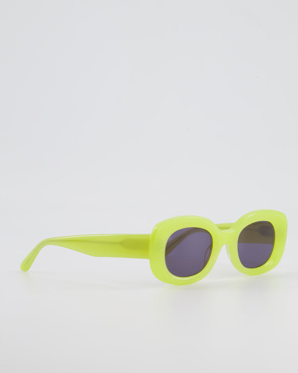 Jimmy Fairly Lime Yellow Round Sunglasses