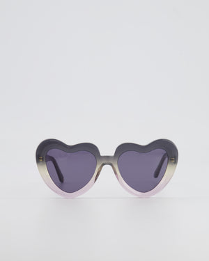 Jimmy Fairly Grey and Pink Gradient Heart-Shaped Sunglasses