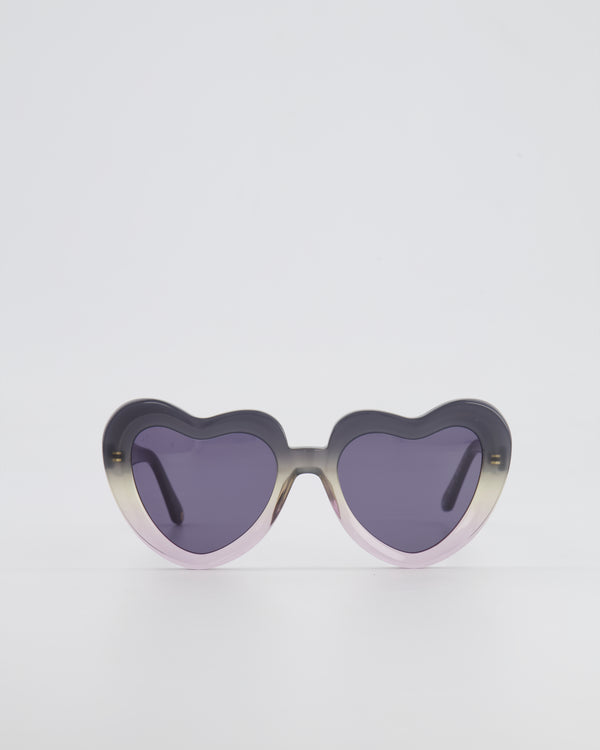Jimmy Fairly Grey and Pink Gradient Heart-Shaped Sunglasses