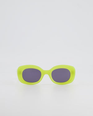 Jimmy Fairly Lime Yellow Round Sunglasses