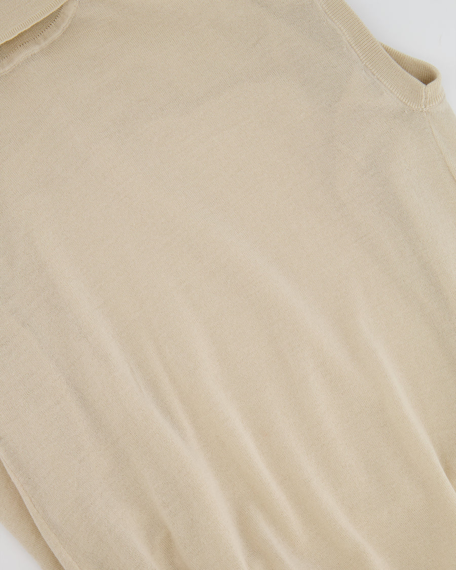 Toteme Cream Fine Merino Cocoon Turtleneck Top Size XS (UK 6)