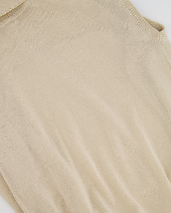 Toteme Cream Fine Merino Cocoon Turtleneck Top Size XS (UK 6)