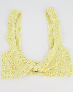 Hunza G Yellow Two Piece Juno Bikini Set Size UK 6/8 RRP £200