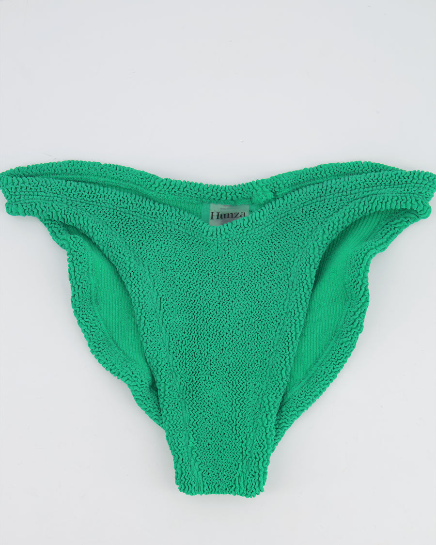 Hunza G Green Two Piece Bandeau Bikini Set One Size RRP £162