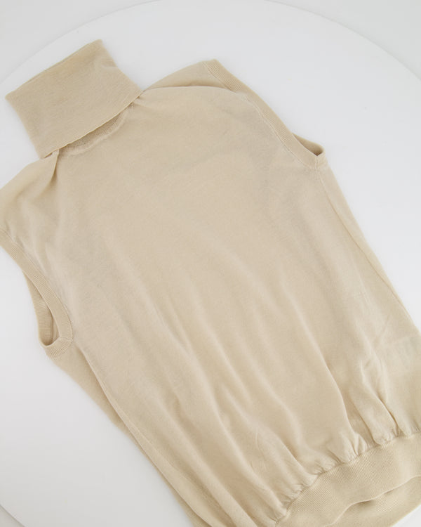 Toteme Cream Fine Merino Cocoon Turtleneck Top Size XS (UK 6)