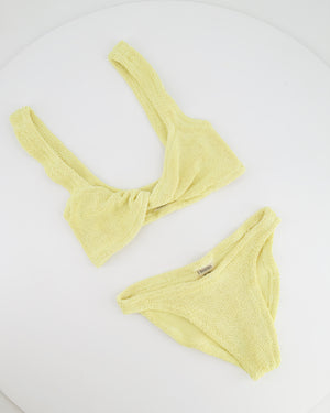 Hunza G Yellow Two Piece Juno Bikini Set Size UK 6/8 RRP £200