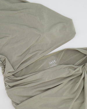 Jade Swim Grey Maxi Dress With Cut Out Detail Size Small (UK 8) RRP £261