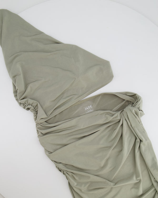 Jade Swim Grey Maxi Dress With Cut Out Detail Size Small (UK 8) RRP £261