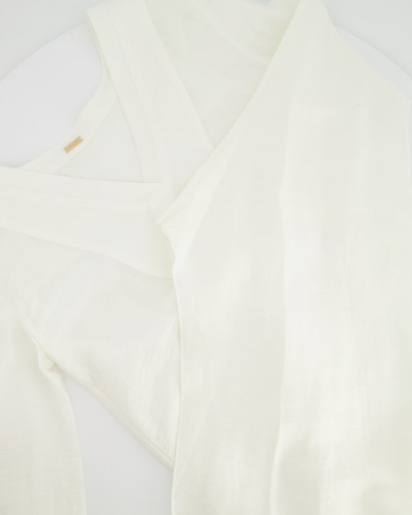 Cult Gaia White Linen Long Sleeved Rishima Cover Up Dress Size XS (UK 8) RRP £410