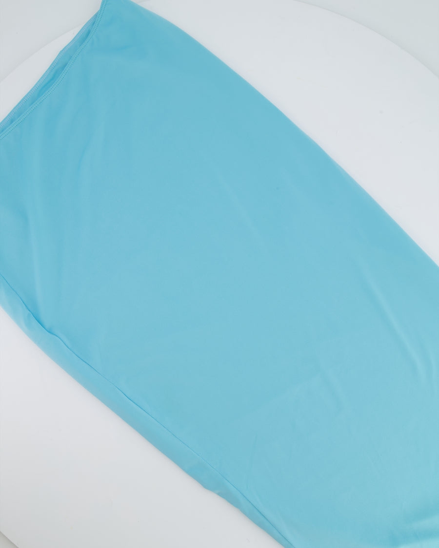 VDM Light Blue Top and Midi Skirt Set Size S (UK 8)