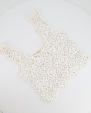 Alix Pinho White Crochet Top and Maxi Skirt Set Size UK 8