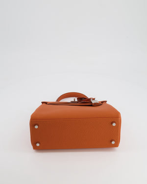 Hermès Kelly 25cm Retourne in Orange Togo Leather with Palladium Hardware