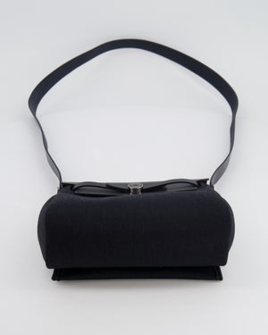 Hermes Mini Herbag 20 in Noir Toile Militaire and Vache Hunter Leather with Palladium Hardware