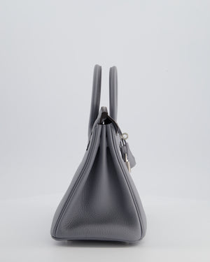 *RARE* Hermès Birkin 25 Retourne Bag in Gris Pantin Togo Leather with Palladium Hardware