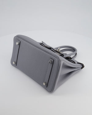 *RARE* Hermès Birkin 25 Retourne Bag in Gris Pantin Togo Leather with Palladium Hardware