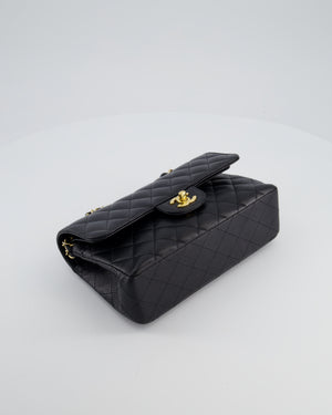 Chanel Black Small Classic Double Flap Bag in Caviar Leather with Gold Hardware