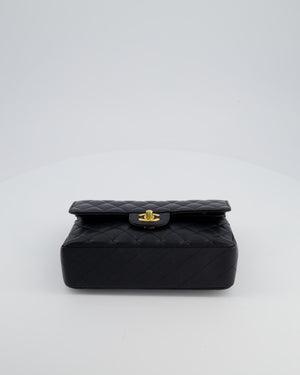 Chanel Black Small Classic Double Flap Bag in Caviar Leather with Gold Hardware