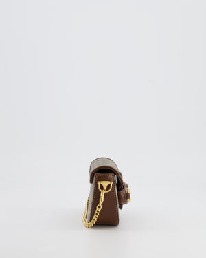 Gucci Beige and Brown GG Nano Horsebit Shoulder Bag with Gold Hardware RRP £1,240