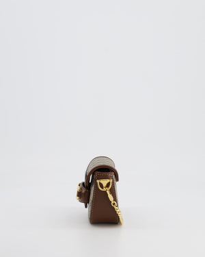 Gucci Beige and Brown GG Nano Horsebit Shoulder Bag with Gold Hardware RRP £1,240